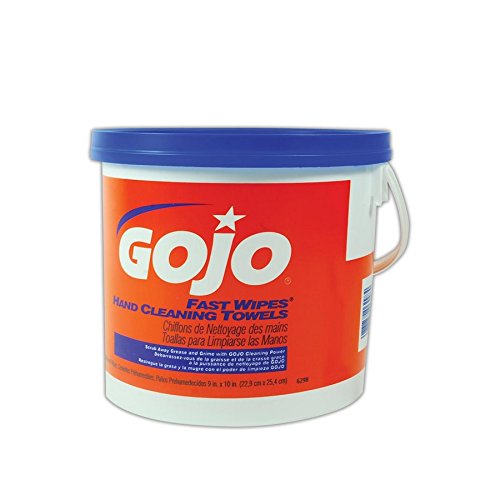 GOJO 629804 Gojo Fast Wipes Hand Cleaning Towels, Orange/Blue/White