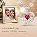 Imagen de Tusuzik Regalos San Valentin Collar Mujer Collar con Colgante de Corazón Infinito Collar Plata con Zirconia Cúbica Regalo para Ella