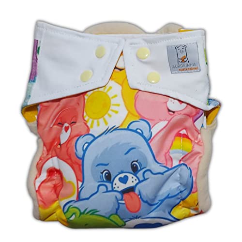 Fralda de Pano Ecológica AURORINHA SUSTENTÁVEL Pocket Ursinhos Tamanho Único 4kg/18kg