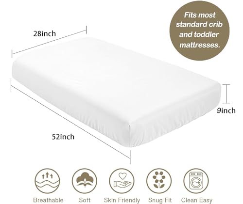 Image of CaTaKu Cute Siamese Cat Mini Crib Sheets for Girls Boys Baby Mattress Sheets Fitted, Soft Toddler Nursery Bed Sheets Neutral 28 inchx 52 inch