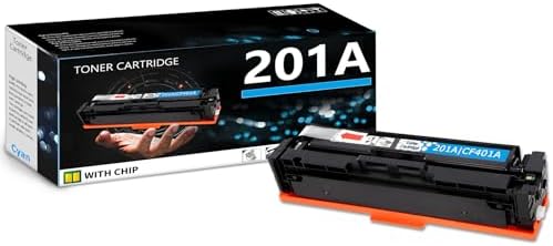 4-Pack 201A Toner Cartridges (C/M/Y/K) With Chip – Compatible With HP Color Pro M277 & M252 Series Printers – High-Yield Replacement Toner