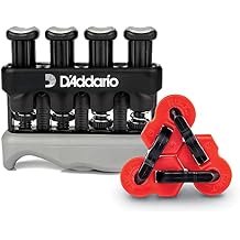 DAddario Varigrip Finger Strengthener with Fiddilink - Finger Exerciser & Guitar Trainer with Simulated Strings for Callus Building - Strengthening & Coordination Tool for Guitar Players
