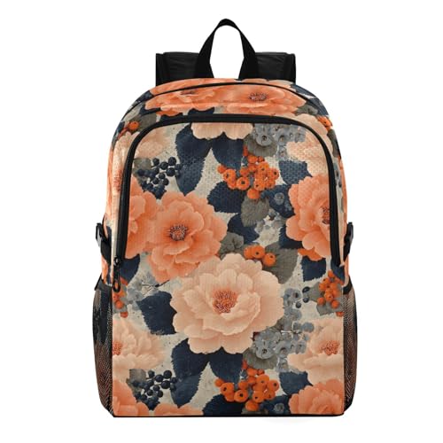 AIXIWAWA Lightweight Hiking Backpacks Florals Print, Foldable Waterproof Daypack for Commute Travel