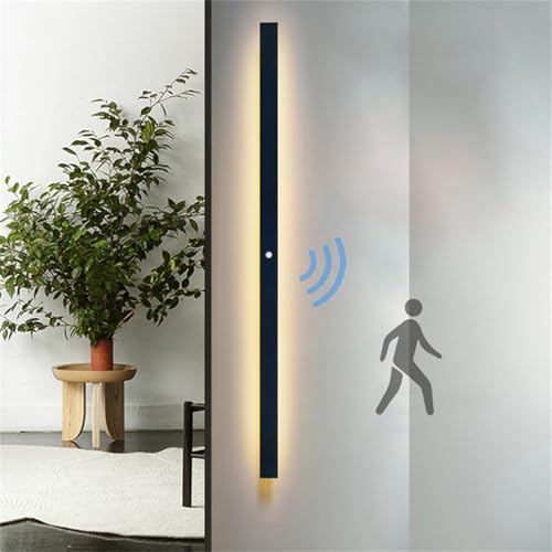 Lámpara de pared de aluminio y acrílico de 80cm con iluminación LED natural