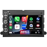 Android 13 Car Radio Compatible for Ford F150 F250 F350 Fusion Edge Explorer Taurus Freestar, (2G+64G) Car Stereo Audio with Wireless CarPlay/Android Auto SWC GPS WiFi Bluetooth FM RDS DSP