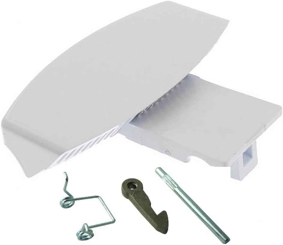 FIND A SPARE White Door Handle Catch Kit For Hotpoint Ind.esit IWDE126 IWDE12 IWME126 Washer Dryer & Washing Machine Alternative to C00259035