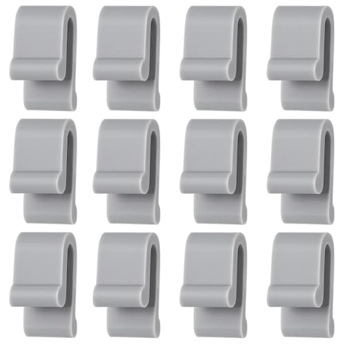 12pcs Silicone Dutch Oven Lid Clips - Flexible Bumper Non-Slip Pan Protectors (gray)