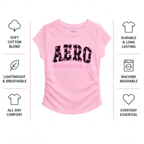 Image of Girls T-Shirts, Soft Cotton Blend Short Sleeve Crewneck Logo Tee (7-16)