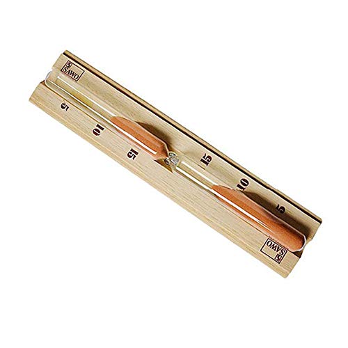 Sauna Timer,Sauna Sand Timer,Rotating Sand Sauna Timer 15 Minutes Wooden Hourglass Countdown,Sand Timer