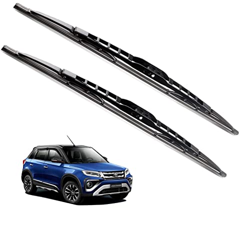 Image of Euro Care Metal Type Wiper Blade Compatibility with Toyota Urban Cruiser Windshield Car Wiper Blade Size D-24,P-17