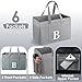 TRSODD Reusable Grocery Shopping Bags 10 Gallon Foldable Extra Large Utility Tote Bag Storage with Zipper and Handle Mothers Day Gifts for Mom Grandma Women