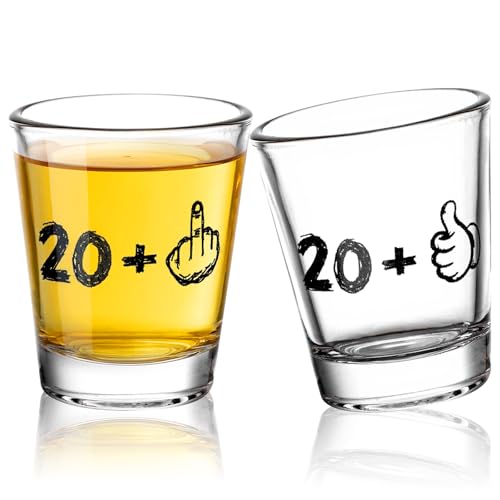 SUN GKOTTA 21st Birthday Shot Glass for Him,21st Birthday Gifts for Men,Funny 21 Year Old Party decorations Favors for Adults