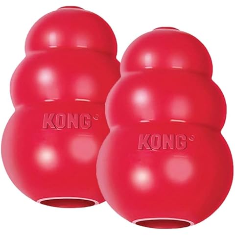 KONG Classic Medium Dog Toy Red Medium Pack of 2 Cover