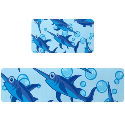 Tapis de cuisine lavables antidérapants contre les glissades - 2