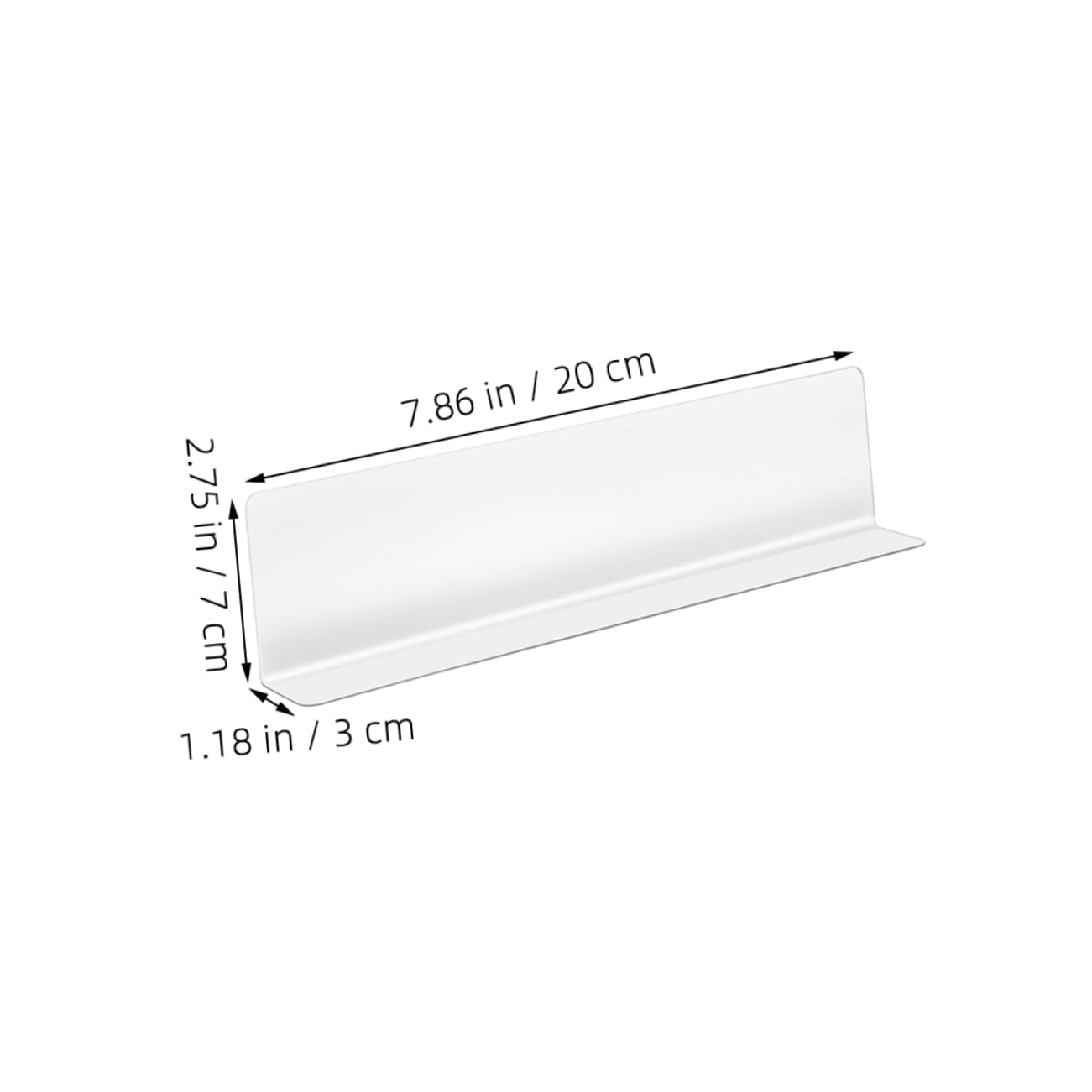 Cabilock 10Pcs Clear PVC Shelf Dividers Shaped Organizers for Grocery Retail Shelves Clapboard Separators Efficiency Reduce Clutter Non Magnetic Storage