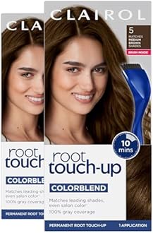 Clairol Nice 'n Easy Root Touch-Up 5 Kit (Pack of 2), Matches Medium Brown Shades of Hair Coloring, Includes Precision Brush Applicator Tool