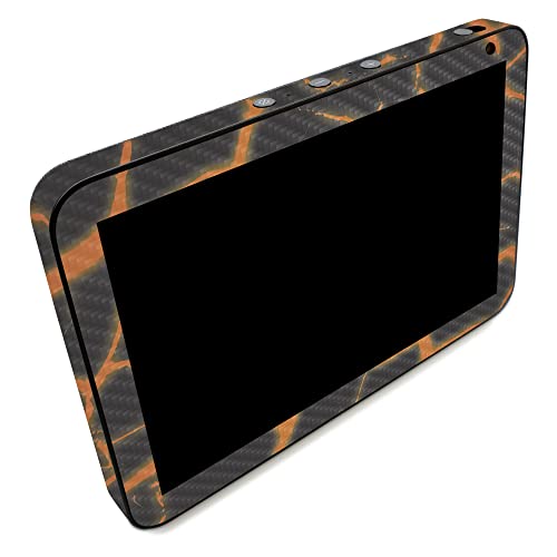 Image of MightySkins Carbon Fiber Skin Compatible with Amazon Echo Show 8 (Gen 2) - Lava Rock | Protective, Durable Textured Carbon Fiber Finish | Easy to Apply | Made in The USA