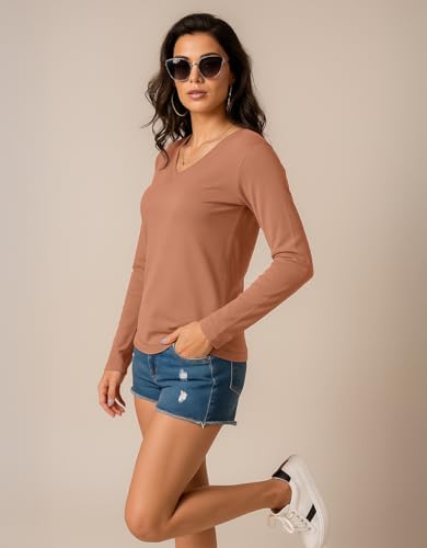 Image of JUNEBERRY Pure Cotton Regular Fit Solid Full Sleeve T-Shirt for Women & Girls (Sizes: S to 2XL)