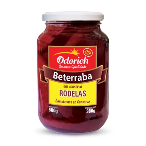Beterraba Em Rodelas Oderich 380G, Beterraba Selecionada Em Conserva, Roxo, Natural E Nutritiva, Sabor Adocicado E Textura Macia, Pronta Para Consumo Em Saladas E Acompanhamentos