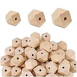 😊[Geometría octagonal]: la forma de las cuentas de madera es octogonal y el material de los troncos es simple e individual, es más atractivo que las cuentas redondas.