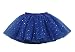 Buenos Ninos Girl's 3 Layers Sequin Ballet Skirt With Sparkling Stars Dress-up Tutu (Royalblue)