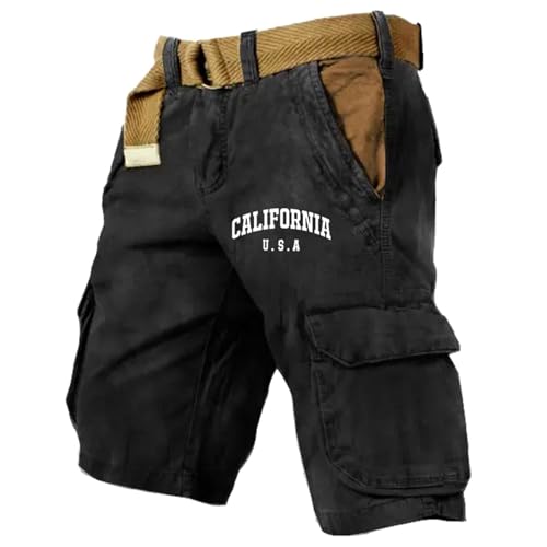 Pantalon de travail robuste à 6 poches cargo et coton stretch pour camping