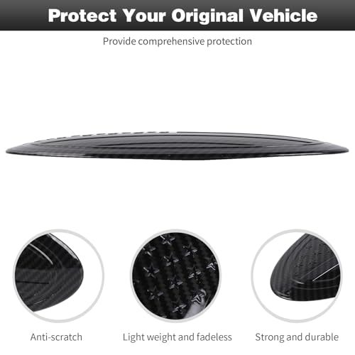 Image of CheroCar for F150 Emblem Cover Trim,Logo Back Badge Decoration Cover Trim Compatible with Ford F150 F-150,Carbon Fiber