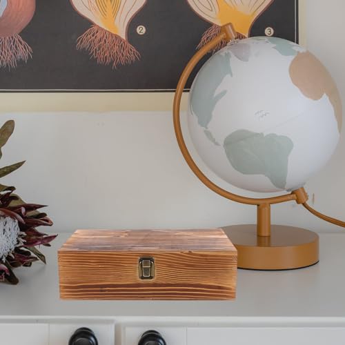 Boîte de rangement en bois café à multiples compartiments pour ranger vos souvenirs