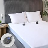 Sunbeam Electric Heated Mattress Pad Queen 80' x 60' 12 Heat Settings 12-Hour Auto...