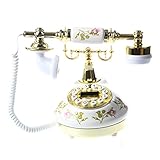 SODIAL(R)Antique Designer Phone nostalgia telescope vintage telephone made ??of ceramic MS-9100