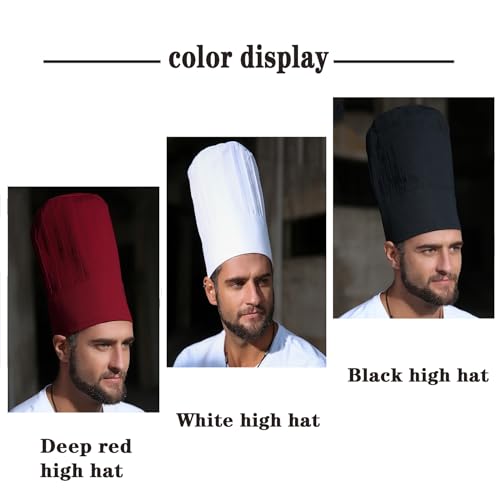 Hovoten HG02 White Chef Hat For Men Women Adults,Elastic Band Adjustable Cotton Chefs Hat Hibachi Chef Works Hats Chef Cap Cook Hat thumb #1