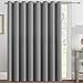 H.VERSAILTEX Blackout Patio Grey Curtains, Extra Long and Wider (100" W by 108" L) Thermal Insulated Panel Premium Room Divider, No One Can See Through (9' Tall by 8.5' Wide) - Dove Grey