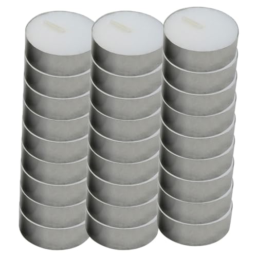 CLISPEED 100pcs Unscented Smokeless Tea Light Candles Multi-Function Votive Candles for Home Decoration Weddings and Daily Use for Bedrooms Bathrooms and Offices