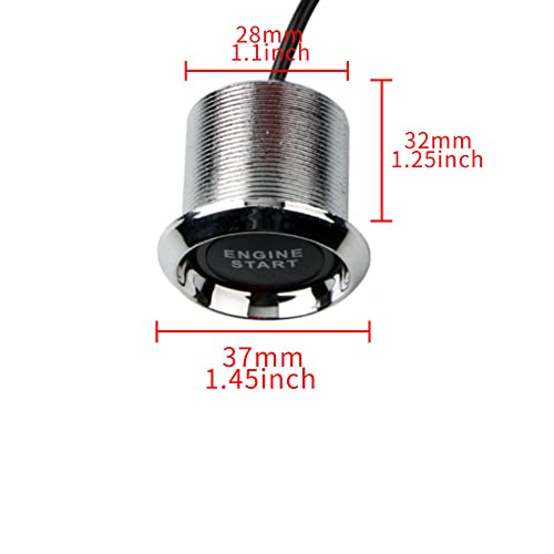 Moniss Interruptor De Ignição Do Carro Botão De Arranque Do Motor De Um Botão Acessórios Modificados