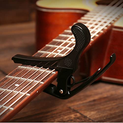 Capodastre universel pour guitare folk, acoustique et classique à 6 et 12 cordes Noir 02 - Les Beatles, Paul McCartney, John Lennon, RIngo Starr, George Harrison Capodastre universel pour guitare folk, acoustique et classique à 6 et 12 cordes Noir 02 – Image 7