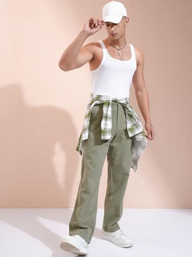 Image of Highlander Men's Utility Pocket Cargo Trousers | Durable & Functional | Carpenter Fit | Outdoor Ready | Trouser for Men | Men Trousers