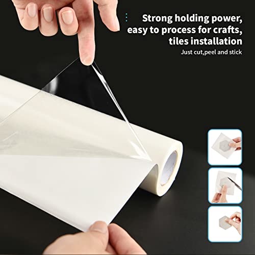 image for Art3d 12in.X 360in. Double-Sided Tape Sheet for Crafts, Arts, DIY Proj