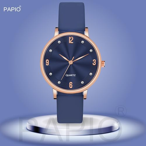 Image of PAPIO Silicone Strap Elegant Women's Analog Wrist Watch for Ladies and Girls | Stylish & Trendy | Premium Strap | Perfect for Casual, Party & Formal Wear