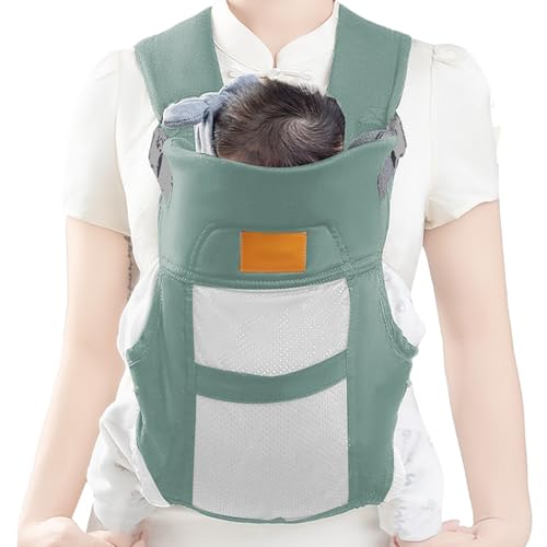 Kustimantu Portabebés frontal, transpirable, correa de transporte ligera ajustable para actividades al aire libre, viajes, visitas al zoológico y viajes por la ciudad