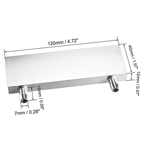 Refroidissant par eau aluminium 40x120x12mm solution contre surchauffe graphique PC