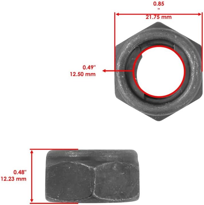 #US Replacement Parts 95707-10500-00 92907-10200-00 Wheel Nut and Washer for Yamaha Front/Rear (diep#1725-11426)