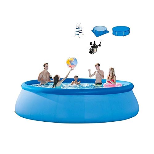 Las piscinas de gran tamaño Natación - Blow Ronda hasta la piscina con la bomba de aire eléctrica y natación Kit de escalera de la piscina for adultos cuentos for niños, al aire libre, jardín, patio t