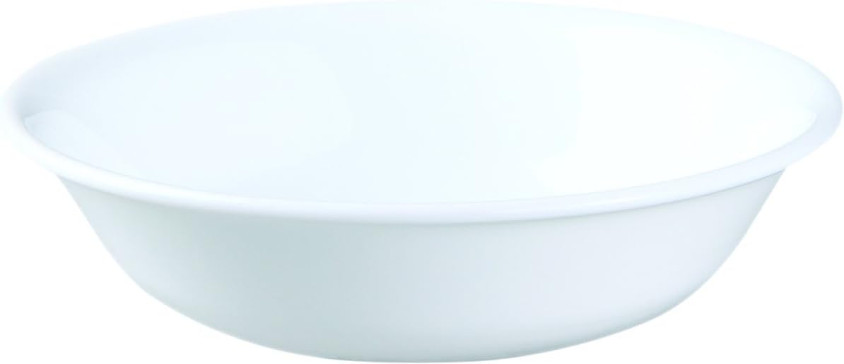 Corelle Winter Frost White 10 oz Dessert Bowls Set of 6 - Lightweight, Stackable, Microwave & Dishwasher Safe, Made in USA
