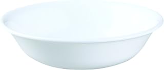 Corelle Winter Frost White 10 oz Dessert Bowls Set of 6 - Lightweight, Stackable, Microwave & Dishwasher Safe, Made in USA