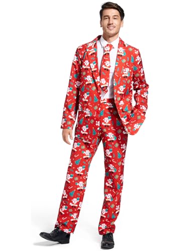 Gardentime Christmas Suits for Men Party Ugly Funny Costume Adult Novelty Men’s Xmas Jacket Outfit...