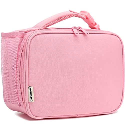 Image of GYEUKHAM Insulated Lunch Box for School, Thermal Reusable Durable Freezable Lunch Bags for Kids Boys Girls Men Women - Small Soft Cooler Portable Lunch Tote Kit for Work Picnic Travel,Pink