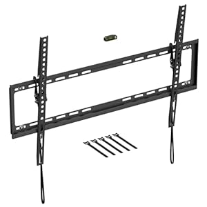 D-Line Support Mural TV pour 50 à 85 Pouces, Inclinaison Variable, Formats VESA 200x200 mm à 600x400 mm - Peut Soutenir Un Poids Maximum de 50 kg