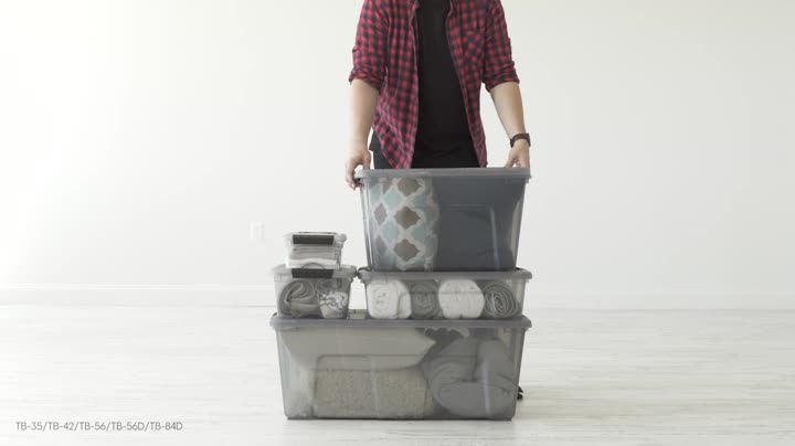 Amazon.com - IRIS 6 Pack 12 Quart Stack & Pull Box, Modern, Clear