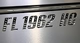 Boat & Jetski Registration Numbers - Domed/raised Decal (16 Pcs for Both Side) Solid Plain Chrome Pontoon Font Style