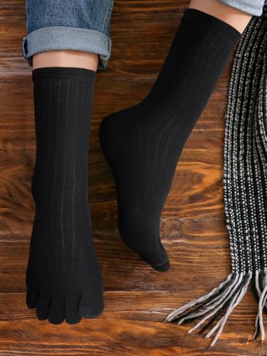 Image of Bencailor 4 /12Pairs Women Toe Sock Five Toe Sock